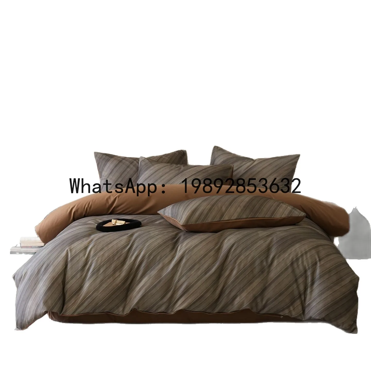 PYJ light luxury cotton abraded pure cotton thickened quilt cover bed sheet mattress quilt cover
