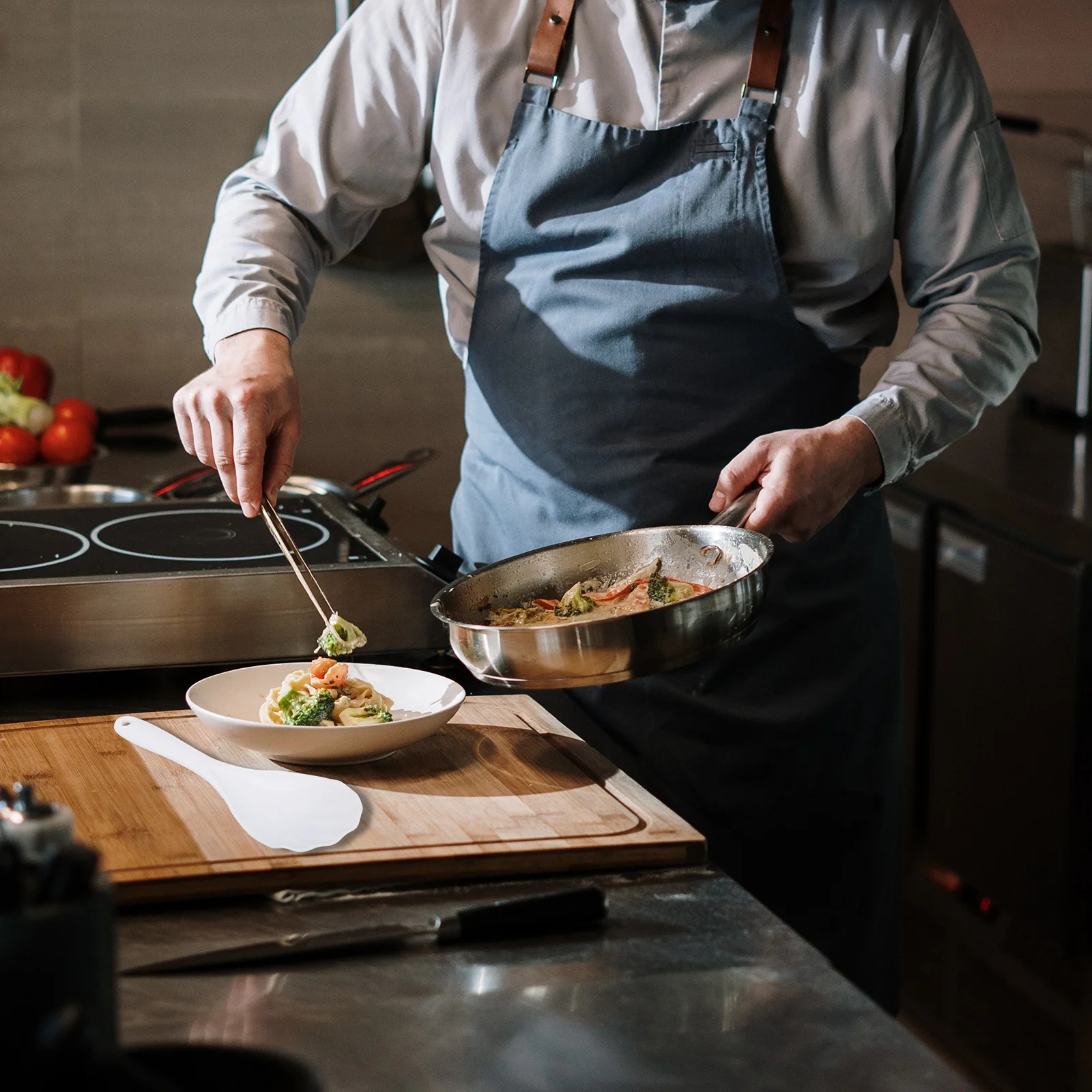 Rice Spoon Non-Sticky Wear-Resistant Lightweight Kitchen Paddle Compact Reusable Rice Spatula Practical