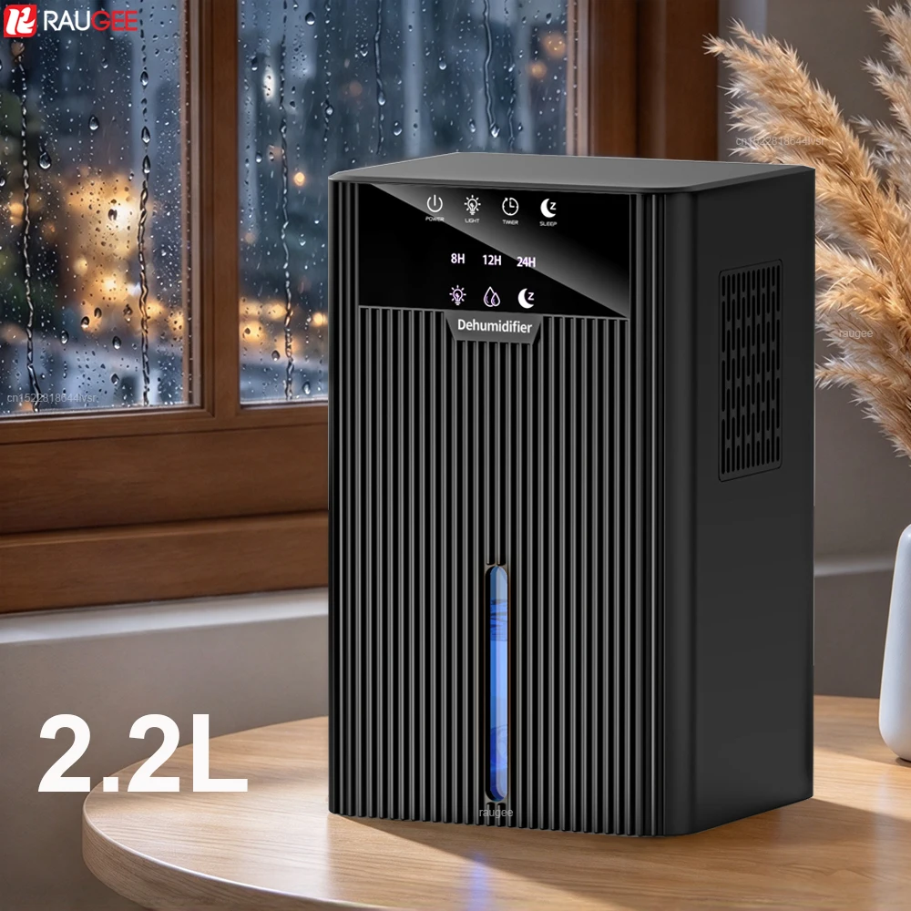 Air Dehumidifier 2.2L Large Capacity Humidity Dehumidifier Air Dryer with Night Light Household Dehumidifier for Bathroom Toilet
