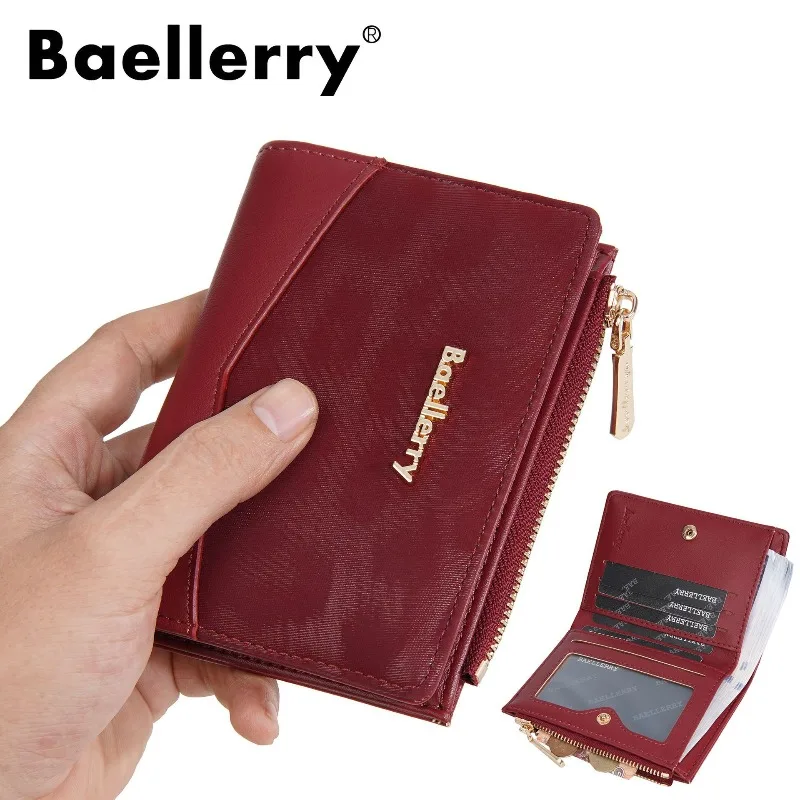 

Женский короткий кошелек Baellerry с карманом на молнии для мелочи, держателем для карт, отделением для удостоверений личности и банковских кредитных карт