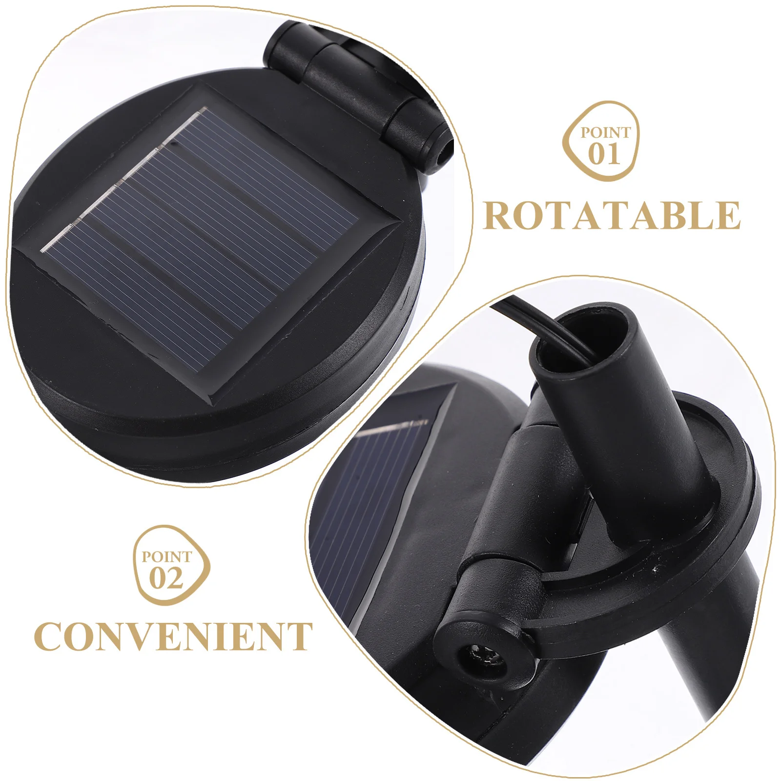 2pcs Solar Panel For Outdoor Lights Replacement Parts Ground Landscape Lighting Accessories Portable Rotatable Solar