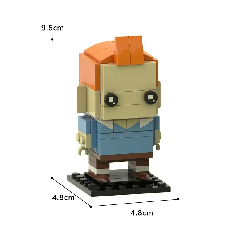 Classic Anime Cartoon Characters Square Head Figures Adventures Tintin and Dog Building Blocks MOC-113632 Assembly Model Kid Toy