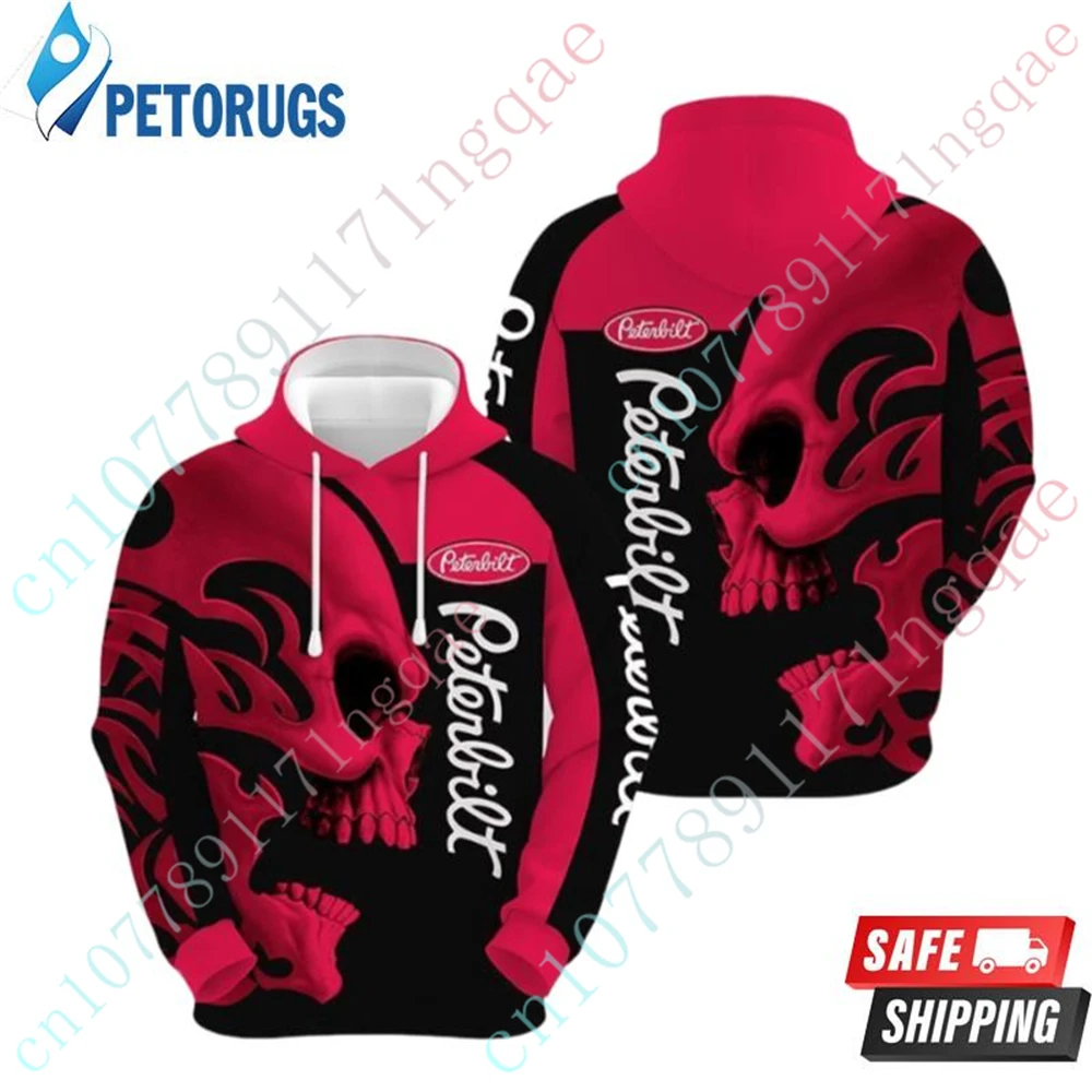 

Peterbilt Sweatshirt Anime Oversize Zip Hoodies Unisex Clothing Harajuku Pullover Top Casual Hoodies For Men Women Custom Logo