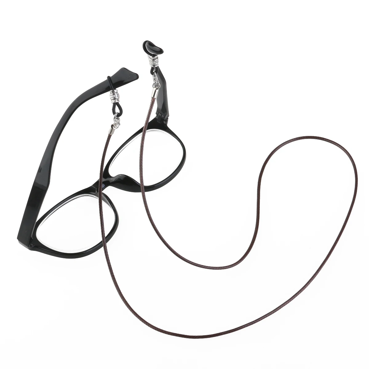 

Eyeglasses Chain Wax Cord Adjustable Silicone Ends Metal Coils Non Slip Eyewear Holder Fashion Strap For Women Purple Simple