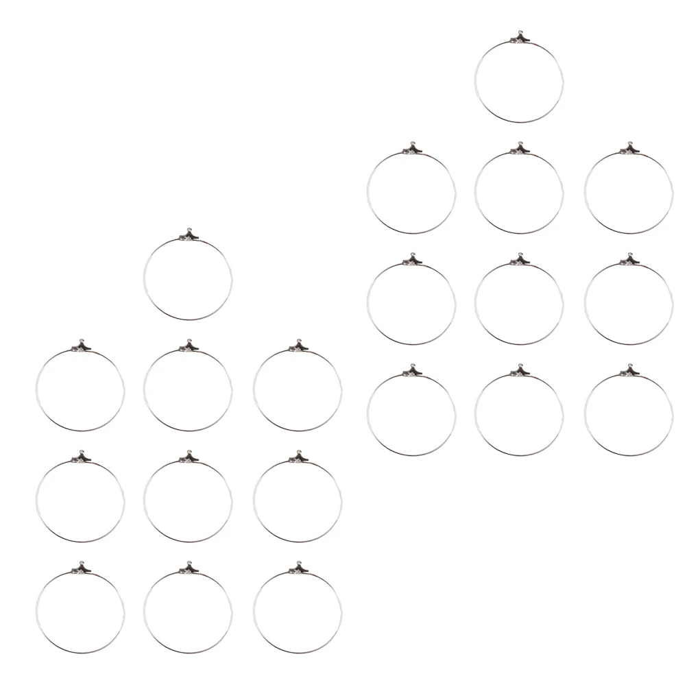 

20 PCS Ring Electroplating Earring Accessories Hooks for Jewelry Making Women DIY