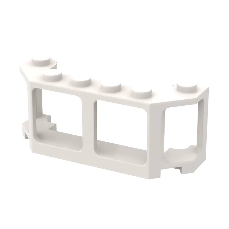 10Pcs Bricks Part 17454 MOC DIY  Train Front 2X6X2 Train Ship Car Glass Window Building Blocks Parts Construction Kids Gift Toys