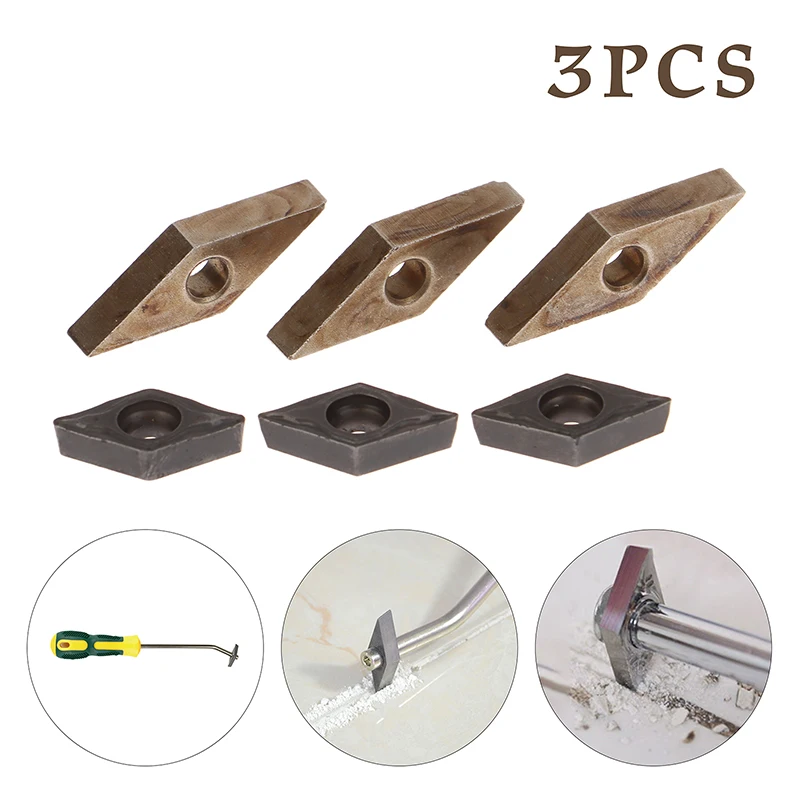 3Pcs Caulking Grout Removal Tools Seam Construction Accessories Rhombic Cement Joint Opening Cone