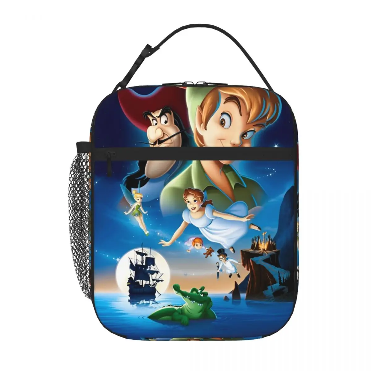 بيتر بان الكرتون معزول أكياس الغداء للسفر الشهيرة قصة خرافية الغذاء حقيبة التخزين المحمولة الحرارية برودة صناديق الغداء