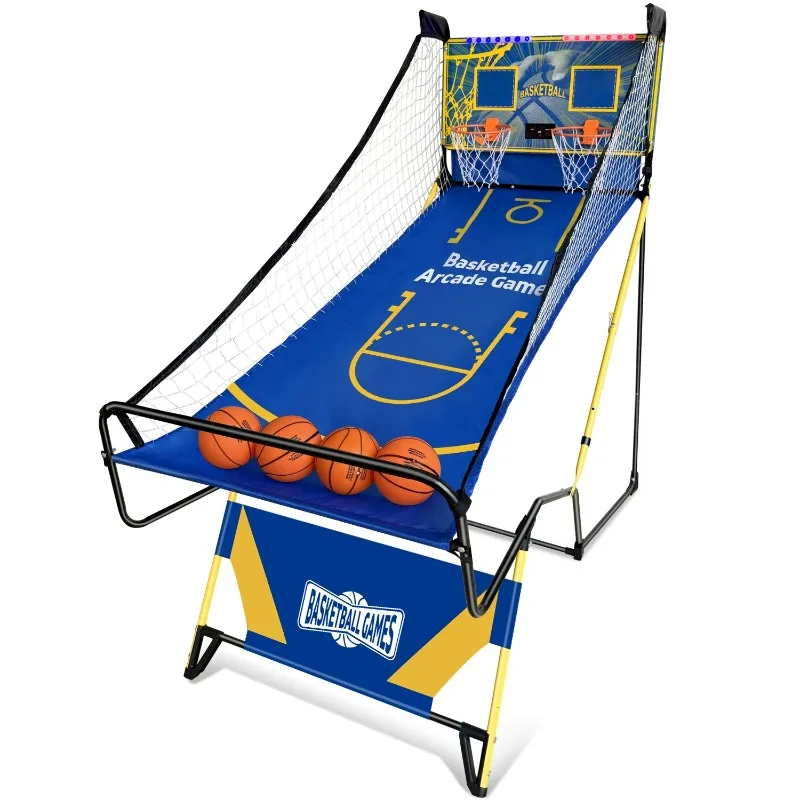 Everbright Store Automatic Scores Shooting Basketball Hoop Folding Children Adult Entertainment Shooting Machine