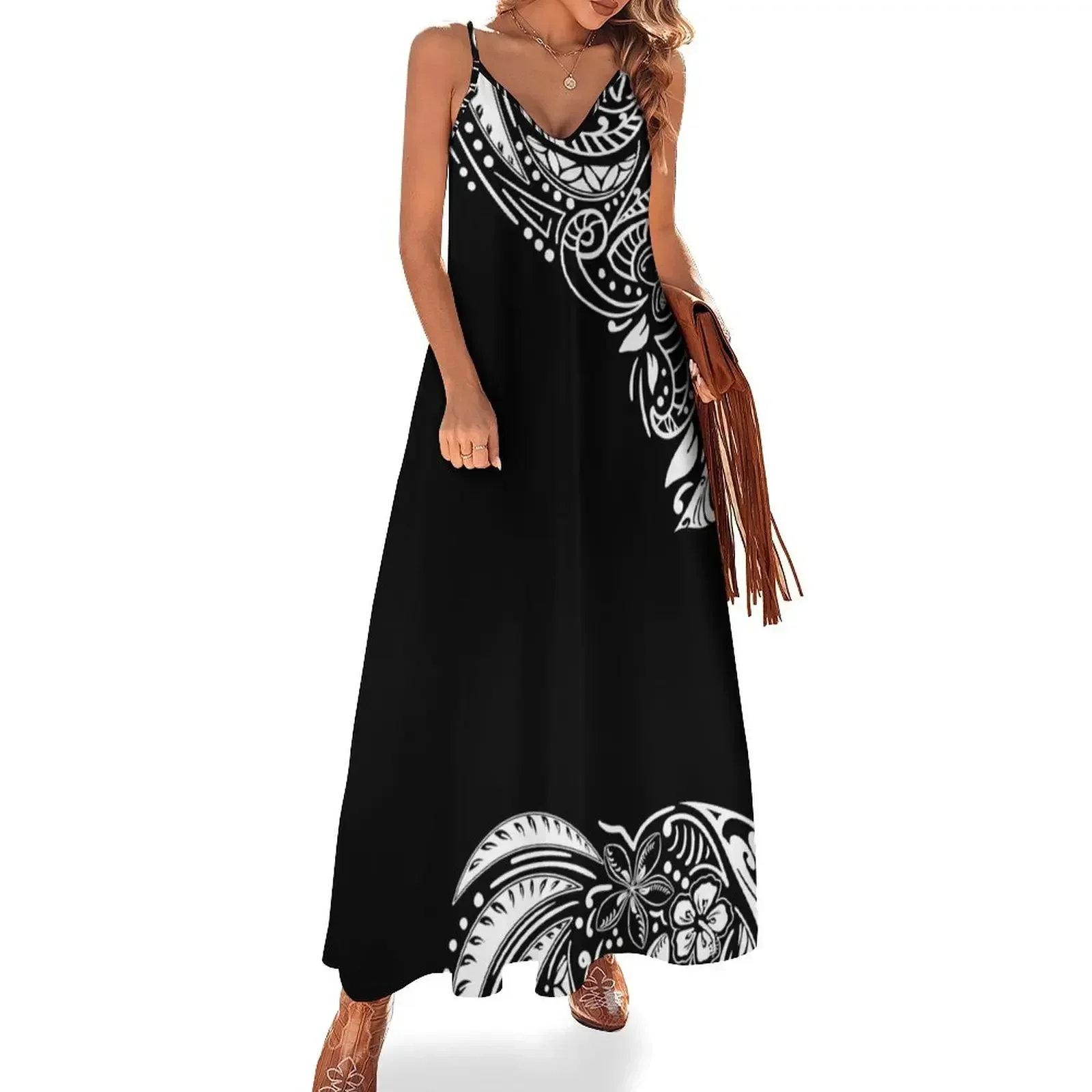 

Polynesian Hand Drawn Tribal Threads Sleeveless Dress long dresses for women evening dresses luxury 2025 Dress