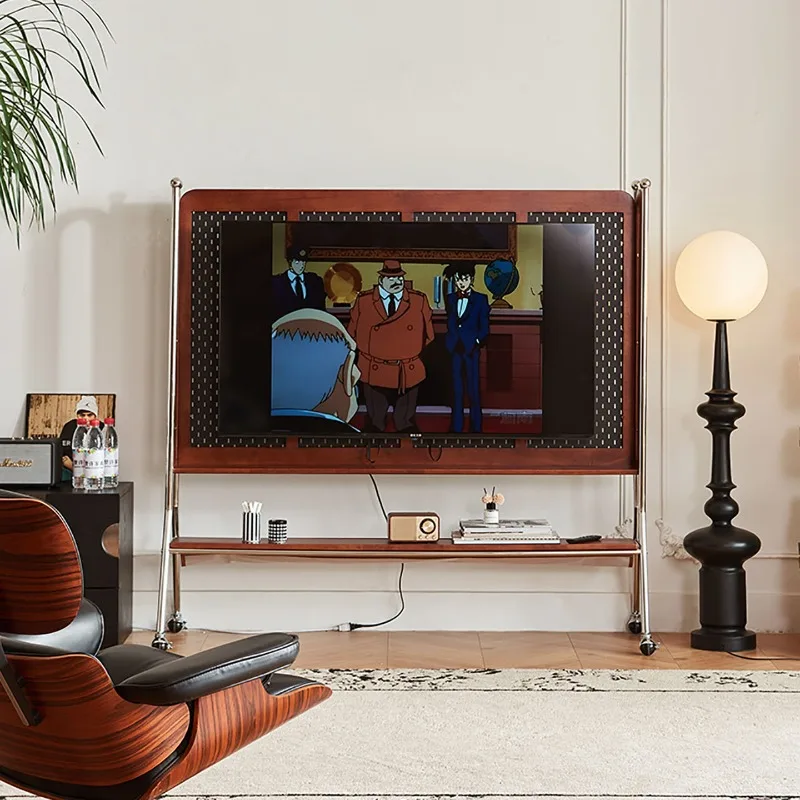 Removable TV cabinet, living room, advanced simple storage, storage TV bracket, medium and antique small apartment household