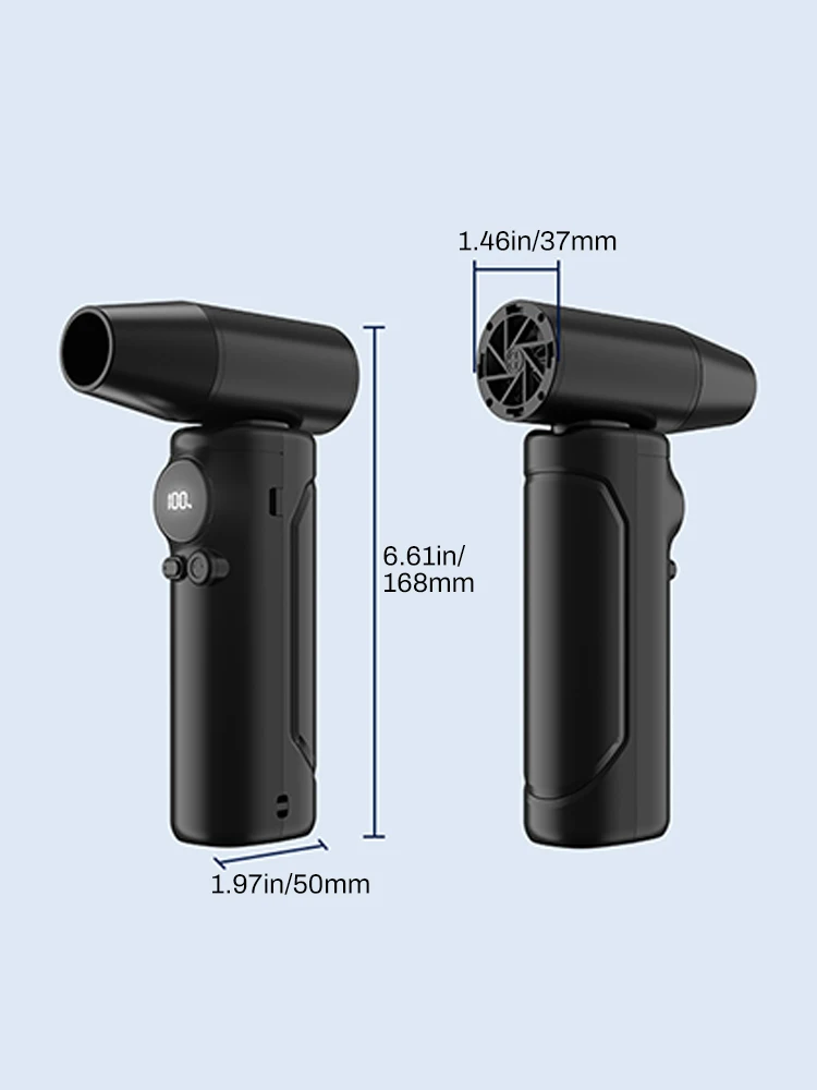 Outdoor Portable Handheld Fan Mini Cooling Fan Personal Turbo Fan Rechargeable 5000mAh 100-level Free Control High Speed Fans