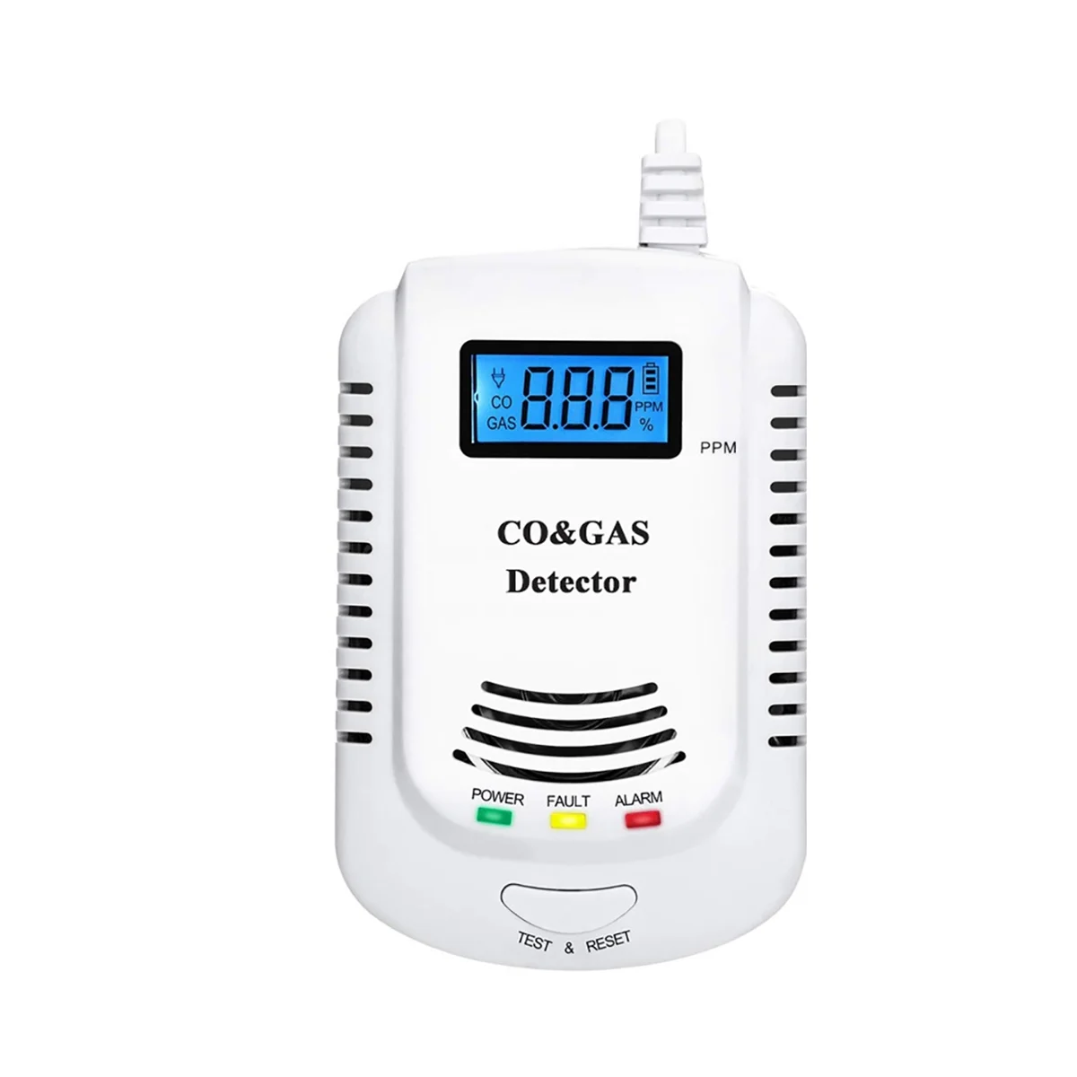 Independent Carbon Monoxide Detector, Gas Detector,Gas Alarm Sensor Methane Propane ,Gas Leak Detector EU Plug