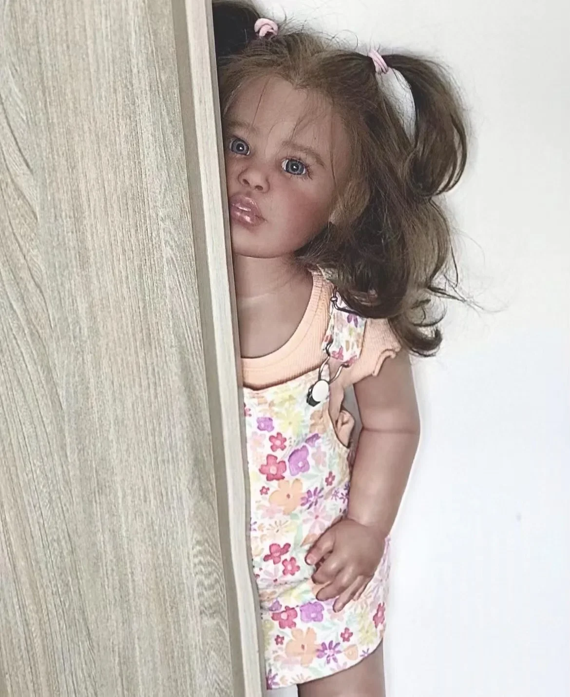 Bebé Reborn Linh personalizado limitado de 28 pulgadas con pelo enraizado a mano, muñeca ya terminada, regalo de Navidad de piel oscura