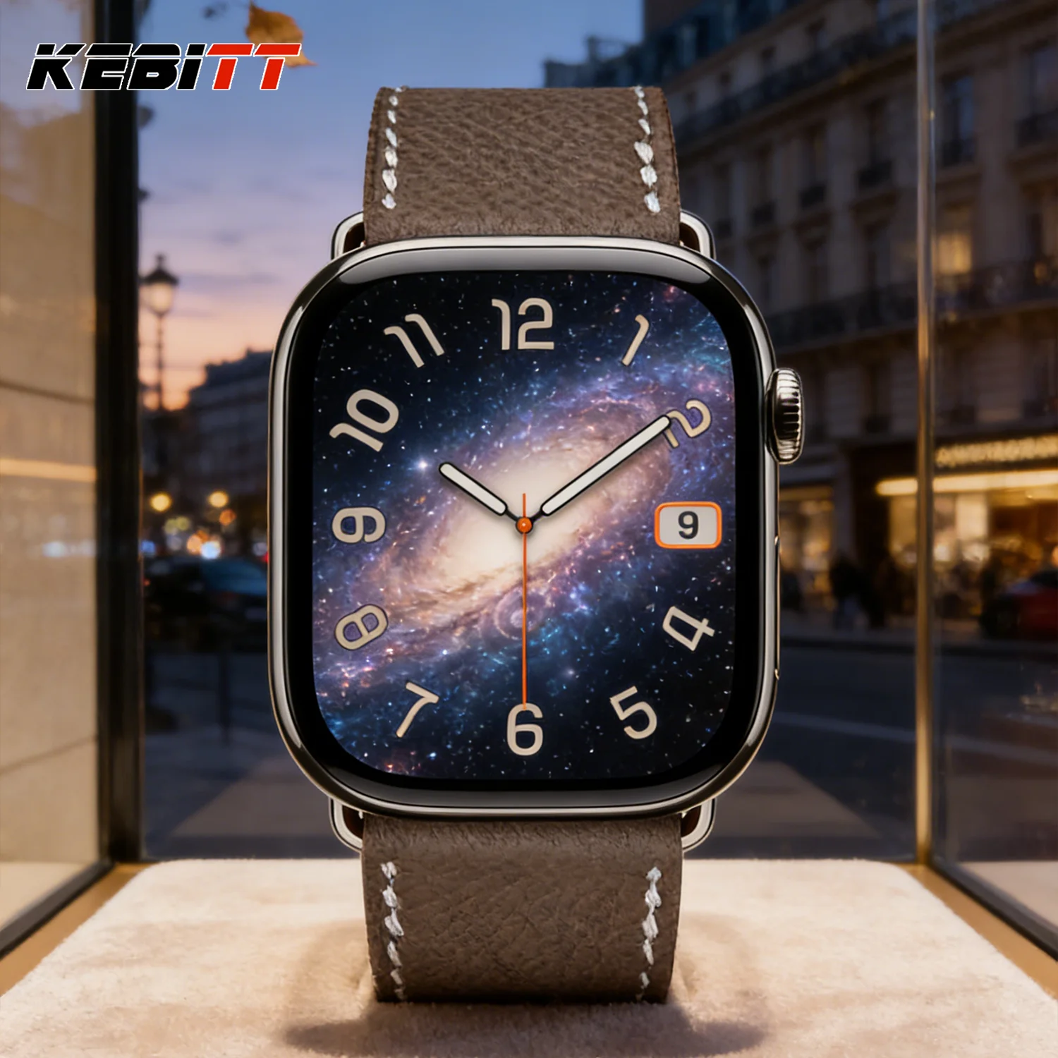 

Новые кожаные ремешки Kebitt 2026 для Apple Watch Series 11 Ultra3 2 10 9 8 7 6, ремешок-браслет для Iwatch 49 мм, спортивный, модный.