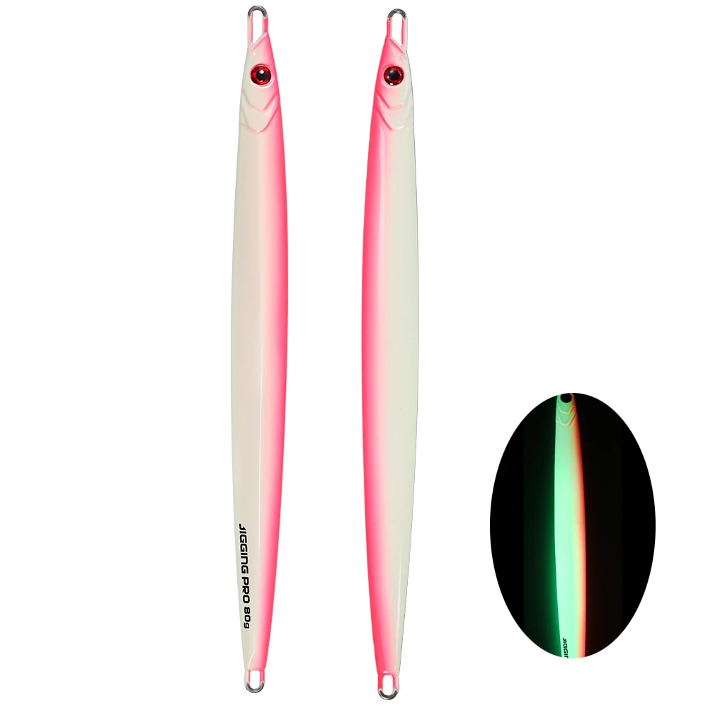 JIGGING PRO Long Blade 40g 60g 80g 100g Jigging-Köder, Weitwurf-Metall-Jig, Angelköder für Küsten- und Bootsangeln, Salzwasser-Angelköder 5