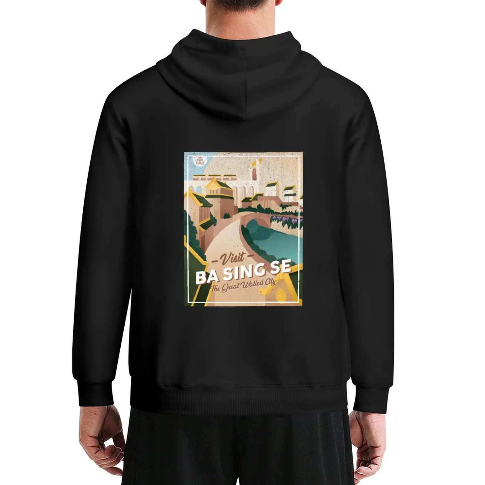 

Avatar: The Last Airbender Ba Sing Se Travel Poster Hoodie men clothes clothes for men korean clothes graphic hoodie