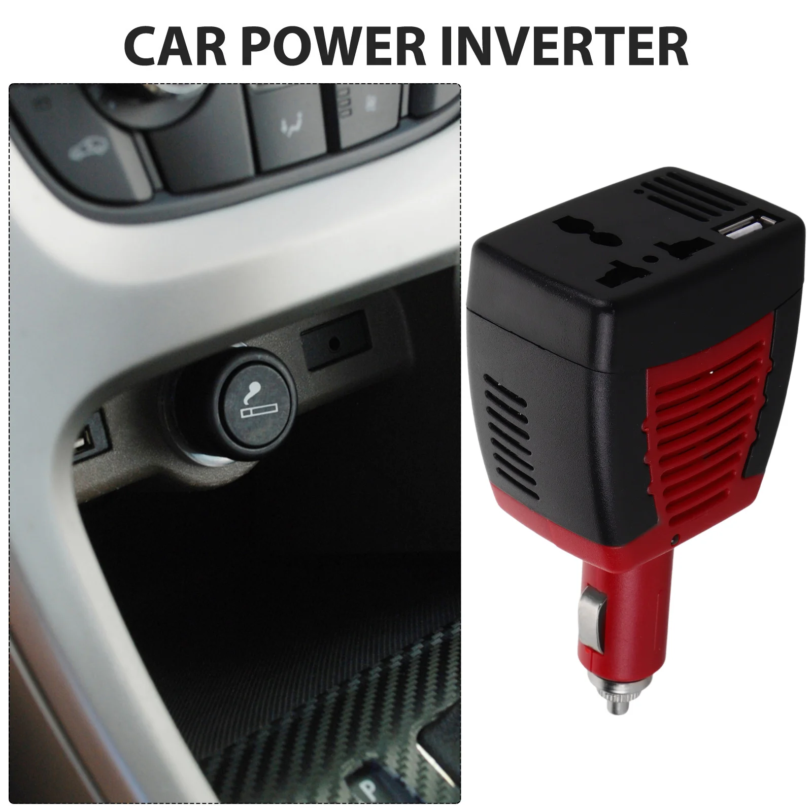 Inverter daya mobil 220 Volt, konverter daya 12v hingga 220 v untuk kendaraan Dc AC kendaraan