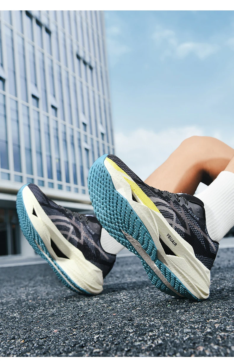 Marathon-Laufschuhe für Herren, leichte Spezial-Sportschuhe, Sneaker mit Carbonplatte, trendige, atmungsaktive Sportschuhe für Damen. – Detail 13