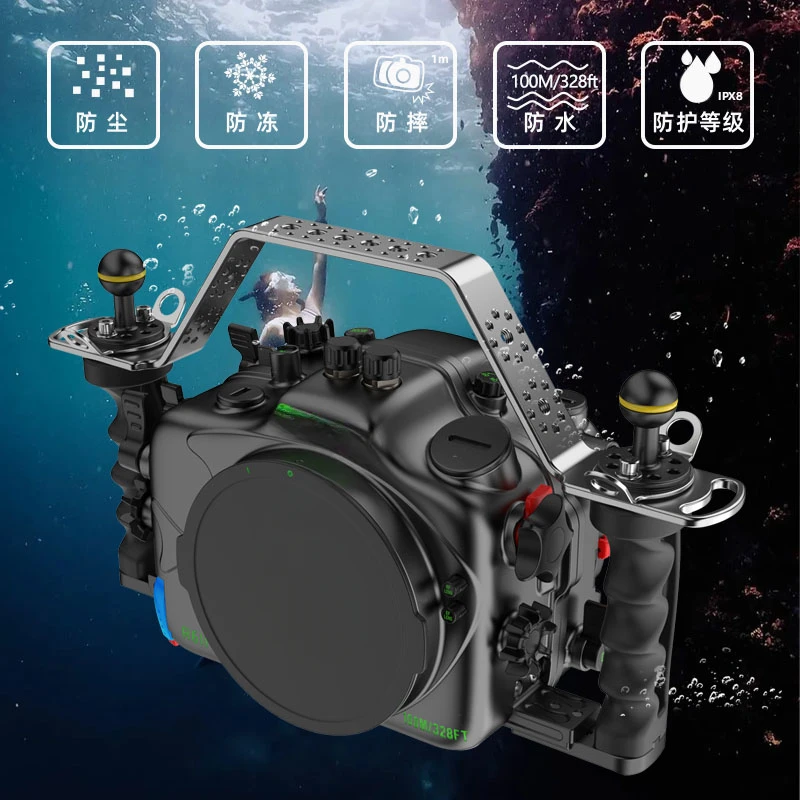 For Underwater Housings Canon EOS R6ii Underwater Photography Waterproof Cover Aluminum Alloy Waterproof Case