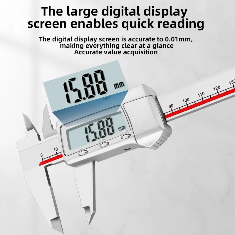 

Premium Upgraded Digital Caliper High Quality Metal Vernier Professional Woodworking Tool with Precision Thick Depth Gauge Enhan