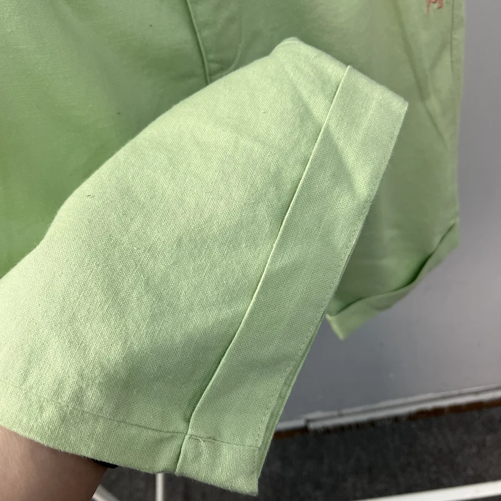 

High Quali Cotton Linen Casual West Pants Blaened Straight Leg Five-Quarter Length Youthful Vitali Sle Spring Season