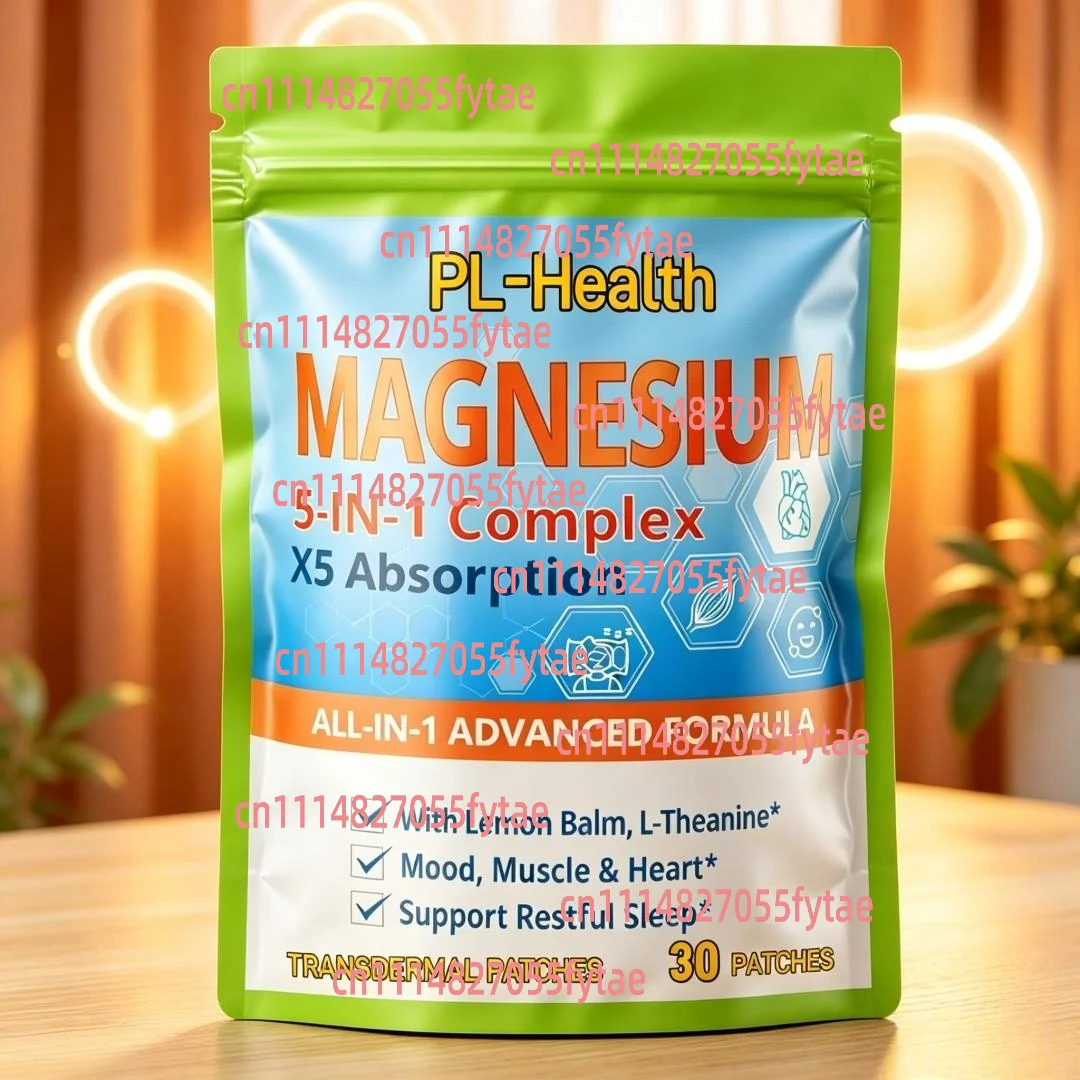 30 Patches Magnesium 5-in-1 Complex Transdermal Patches Support Absorption, Muscle