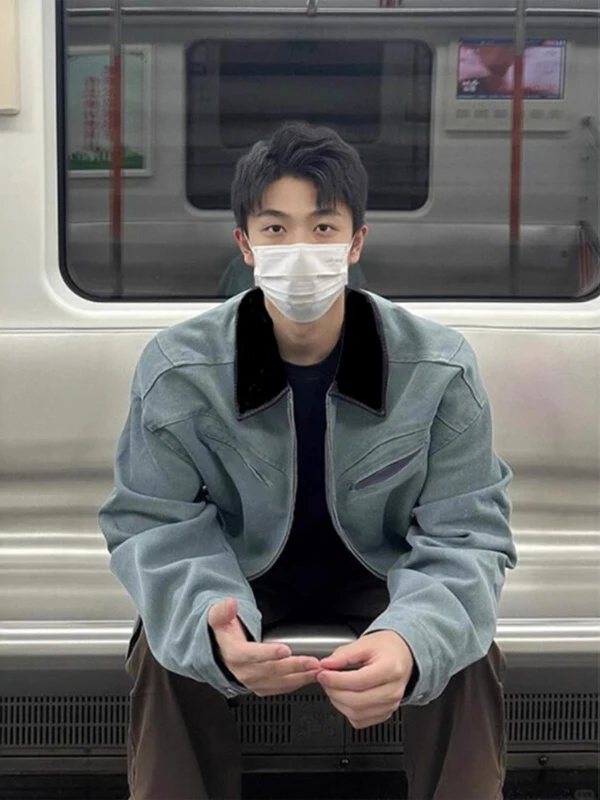 

Мужская куртка Cleanfit Detroit Workwear в американском ретро-стиле, свободного кроя, на молнии, с воротником, в стиле Haome And Cool, с деконструктированным дизайном