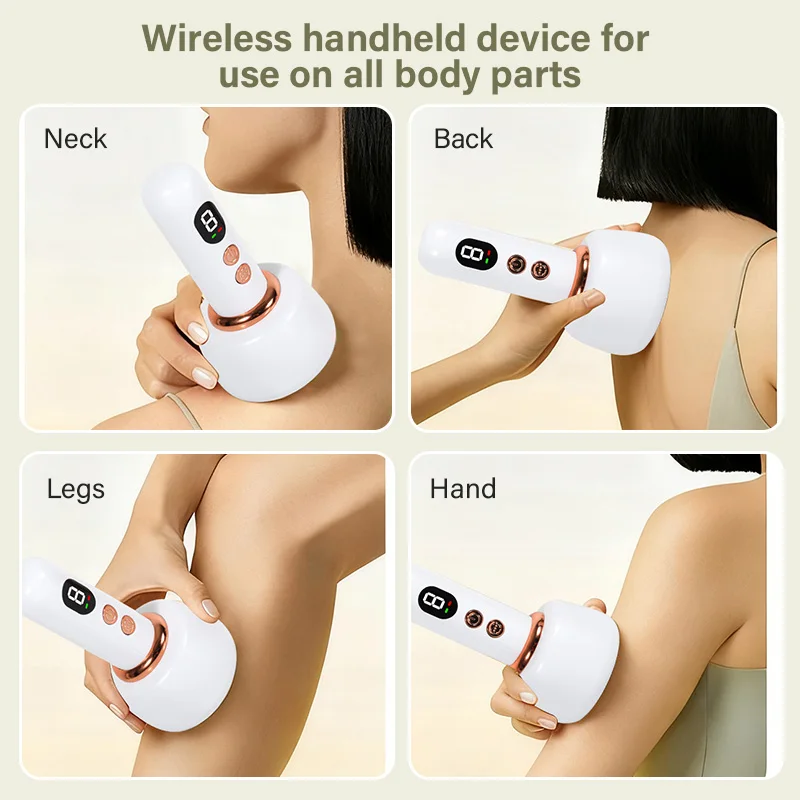 TCM أداة العلاج الطبيعي متعددة الوظائف HealthBeauty جهاز تخفيض الدهون مع تدليك كشط الساخن ضغط الحجامة هدية