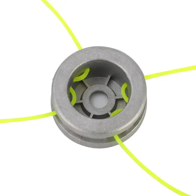 Heavy Duty Aluminum Grass Trimmer Head With Wear Resistant Nylon Line For Garden Weeding Yard Daily Maintenance
