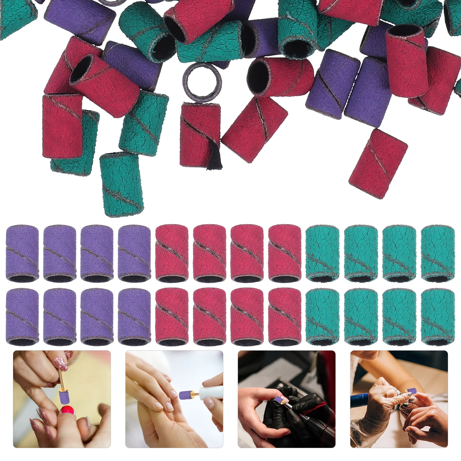 3 boîtes de bandes abrasives pour perceuse à ongles, grain fin, Durable, haute dureté pour le polissage, lissage, accessoires de manucure pour ongles