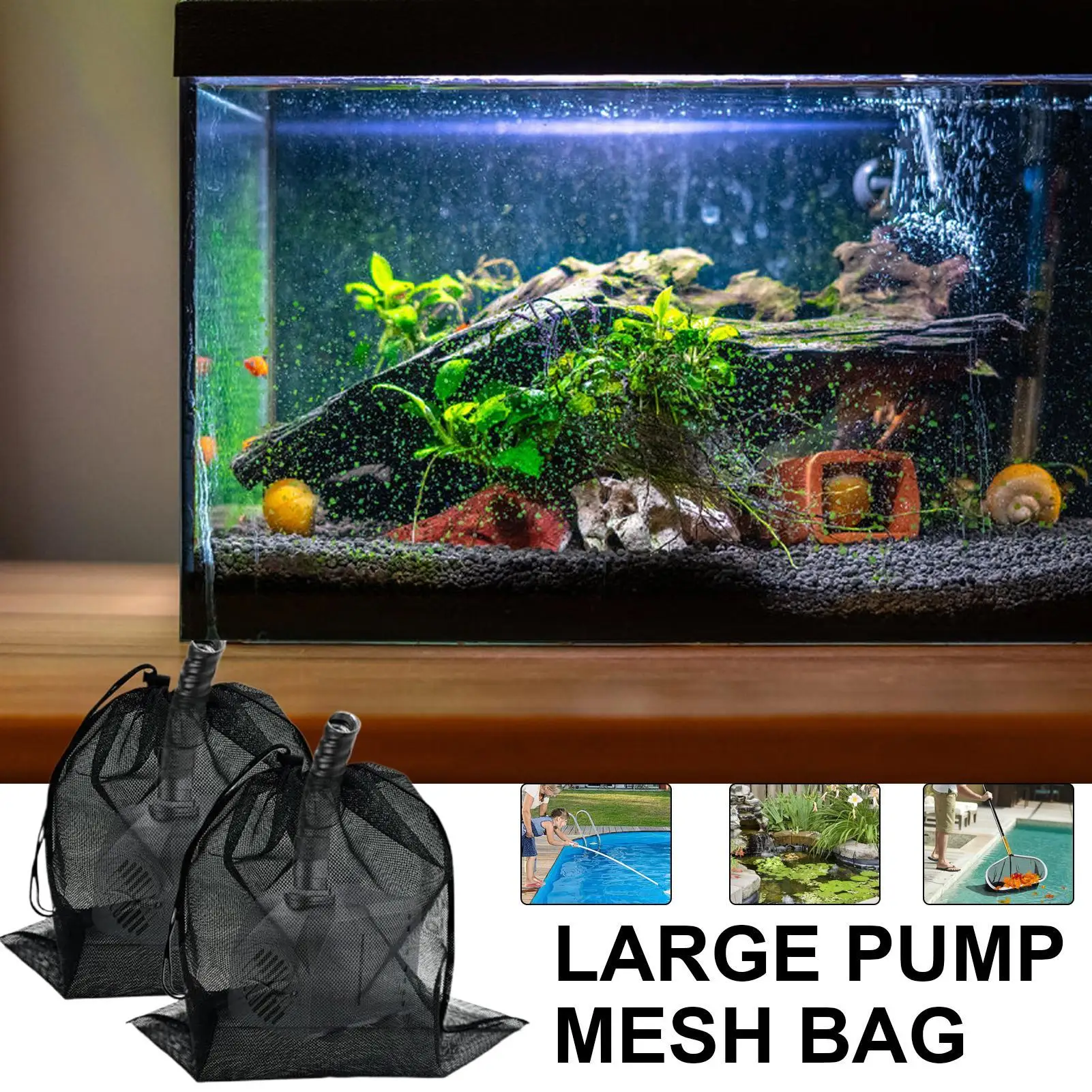 

Фильтр-мешок для насоса, уличный сетчатый барьерный мешок для водяного насоса, эластичный защитный чехол для барьера, защитный чехол для наружного отеля, лужайки