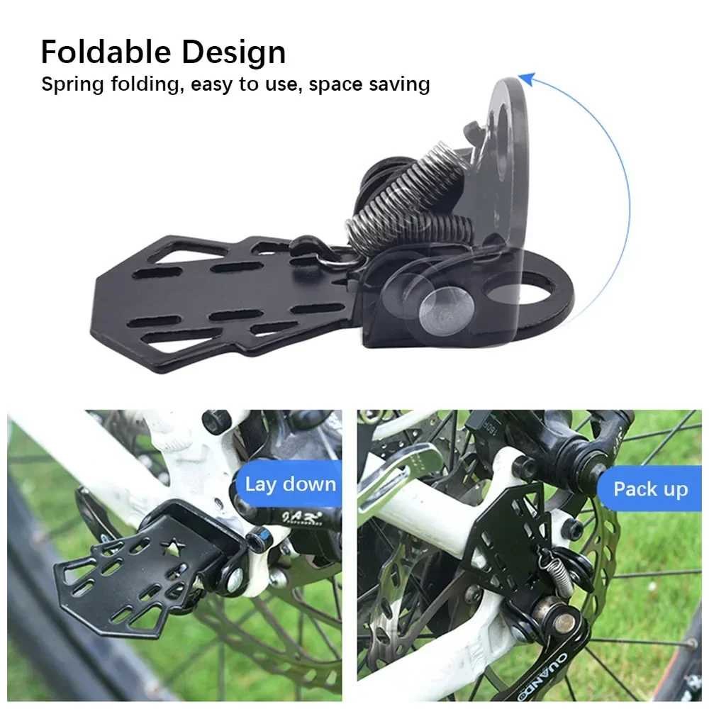 2Pcs Mountain Bikes Thickened Steel Pedal Folding/Fixing Black Bicycle Pedal Cycling Kids Balance Board Bike Accessories