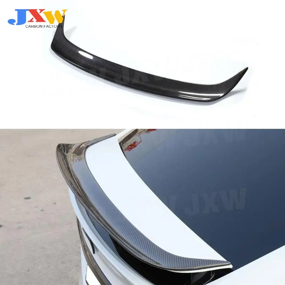 

Carbon Fiber / FRP Rear Spoiler Boot Lid Trim Wings For Tesla Model X 2016-2018 RZ Style Spoiler