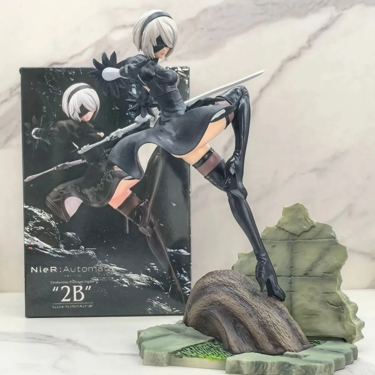 24 سم NieR: مجسم أوتوماتا YoRHa رقم. 2 نوع B أنيمي الشكل البلاستيكية Gk تمثال تمثال نموذج دمية جمع غرفة ديكورا مكتب لعبة هدية #4