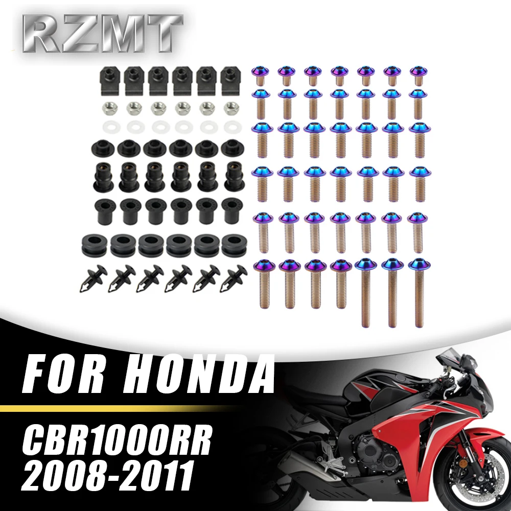 

For HONDA CBR1000RR 2008-2011 2009 2010 Motorcycle Stainless Complete Bodywork Fairing Bolt Kit Screws Clip