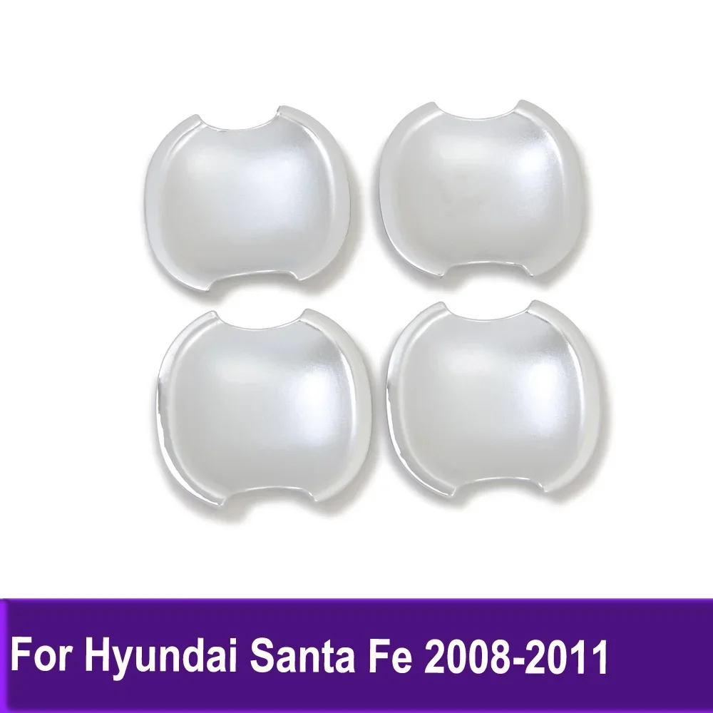 

For Hyundai Santa Fe 2008 2009 2010 2011 Chrome Side Door Handle Bowl Cover Trim Sticker Styling Car Accessories