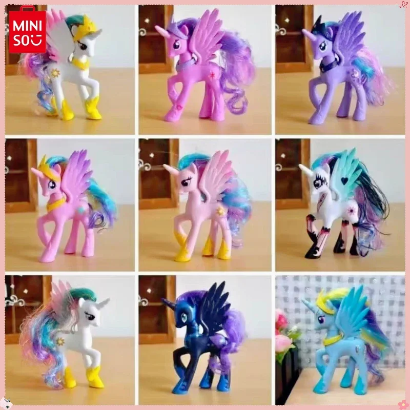 

14cm Cartoon My Little Pony Princess Luna Celestia Action Figure Anime Ornament Girl Cute Kawaii Birthday Christmas Gift