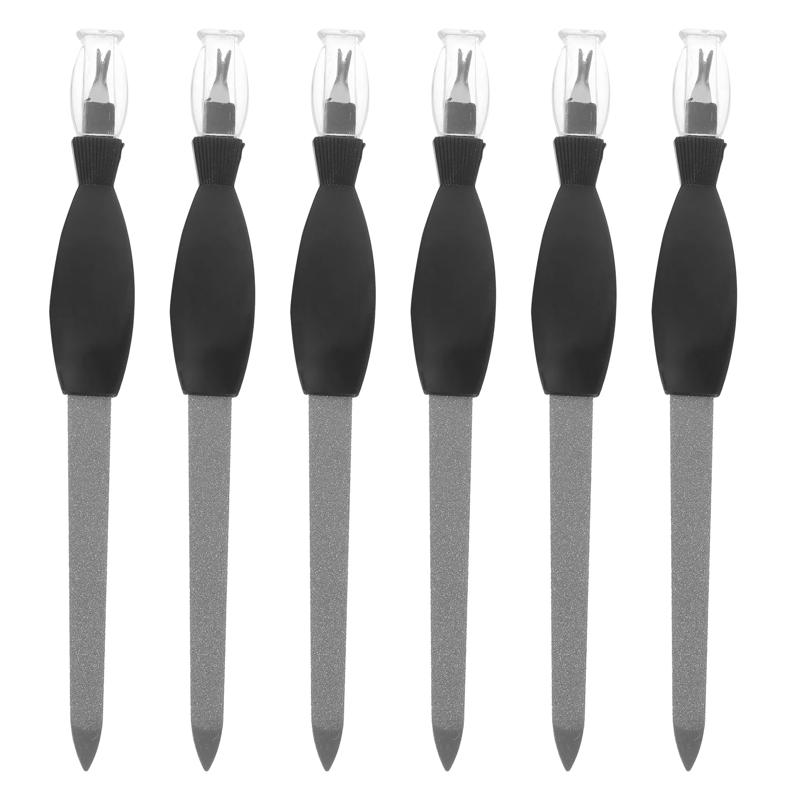 

12Pcs Nail File Dead Skin Pusher Stainless Steel 2-in-1 Cuticle Remover Tool Dual Grit Surface for Manicure -Shaped Shovel