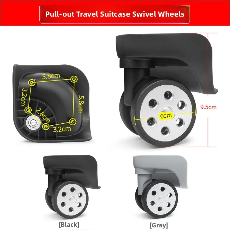 Universal Wheel Luggage Roller Bag Travel Suitcase Wheel Accessories YJ824 46801 DGW010 165 for Business And Personal Use