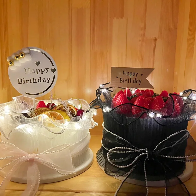 2 Meter LED Flower Bouquet Wrapper Tulle Roll Wedding/Birthday/Valentine's Day Rose Bouquet/Gift/Cake Packaging Material