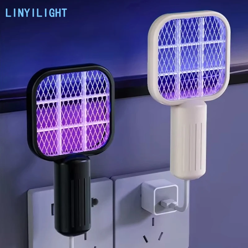 Image of Tragbare Mückenfalle UV-Lampe Fliegenklatsche Mini USB UV-Mückenklatsche für Outdoor Picknick Camping Hotel