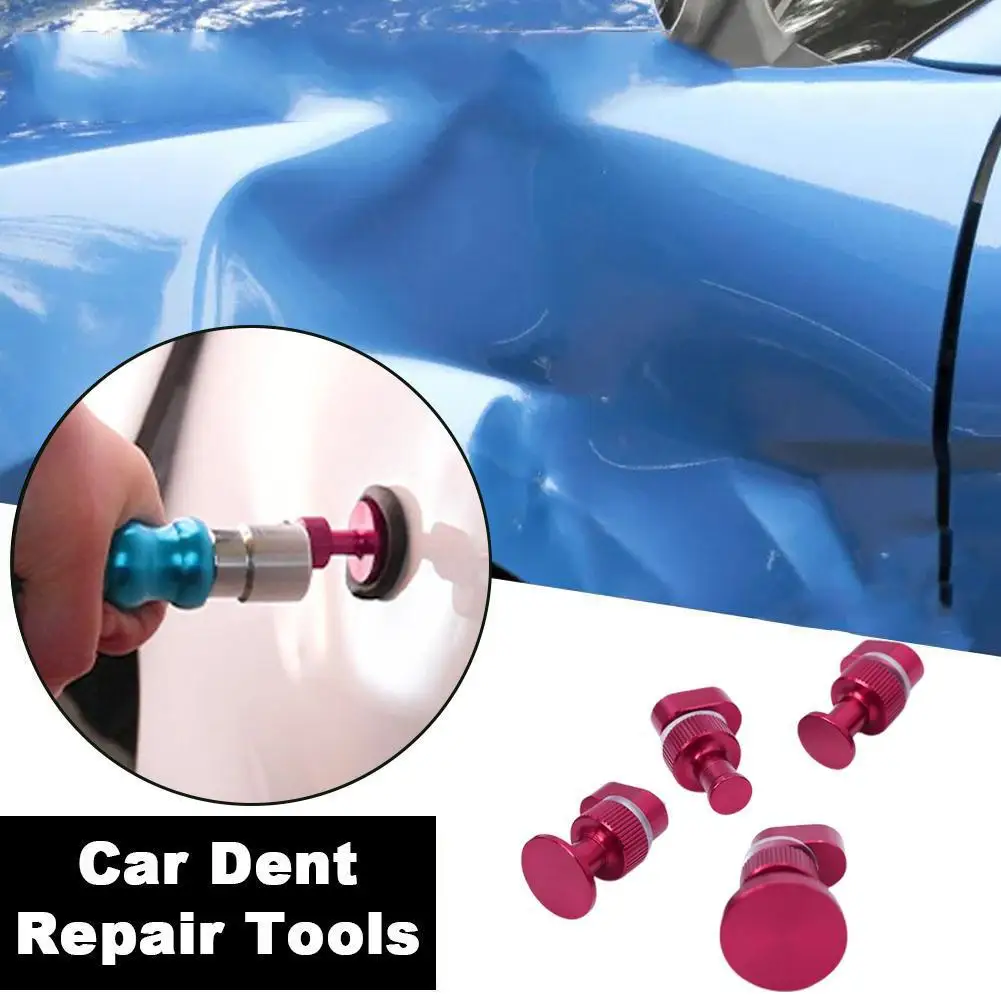 

4Pcs Car dent repair tool puller leveling aluminum alloy round gasket puller accessories hail pit dent small pit repair reuse