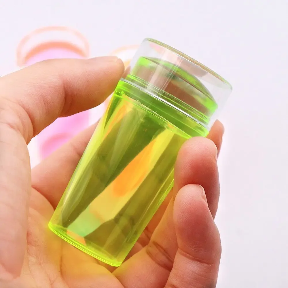 Tampon à Ongles Français avec Grattoir en Silicone Transparent, Moule à Gelée, Modèle d'Estampage pour Manucure à Faire Soi-Même, Document Fluorescent