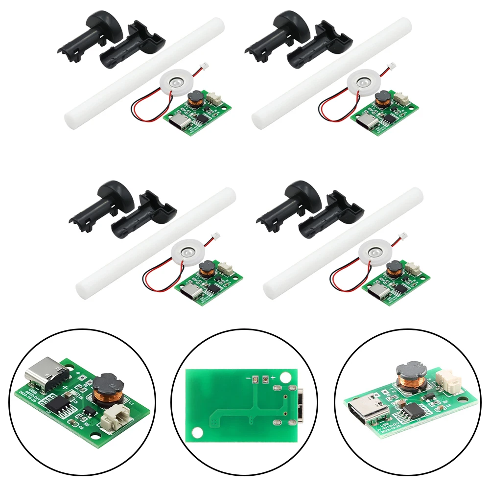 4pcs DC 5V Type-C Humidifier Module Spray No Switch Circuit Board Atomization Module Electrical Equipment Accessories