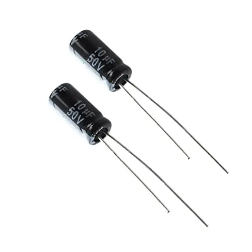 

100 Pcs 10UF Capacitor 5x11mm(0.2 x0.43in) 50V Electrolytic Capacitor Radial High Frequency Capacitors Tube Amplifier