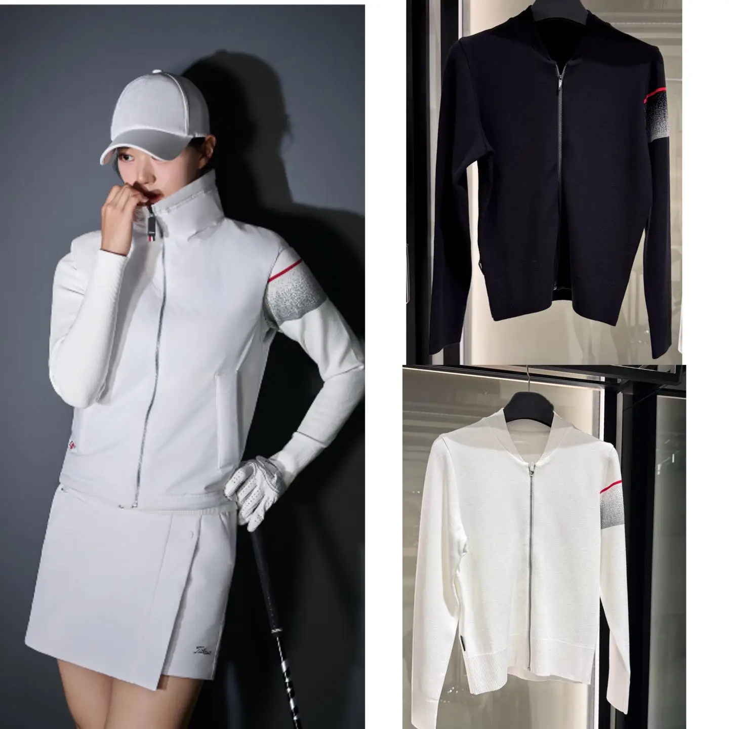 2026 New Arrival Women Golf Cardigan With Lining Knit Sweater Long Sleeve Female Golf Sports Outer Jacket