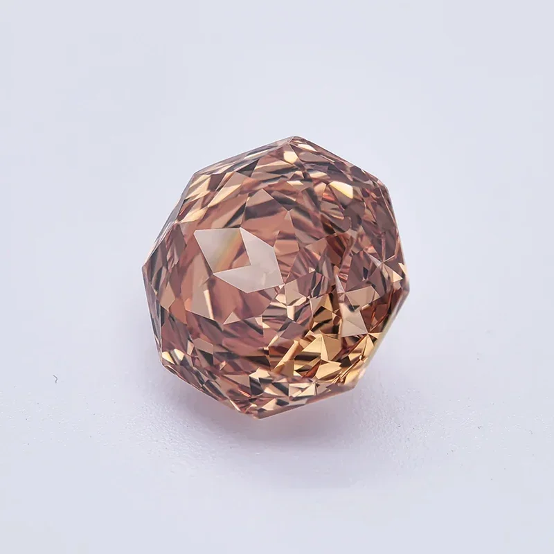 Z-Hot Sell Cubic Zirconia Special Rose Cut Dark Champagne Color Gemstone Bead Wholesale and Retail Diy Ring Necklace Earring Mai