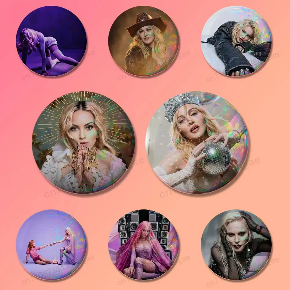 M-Madonna P-Popular S-Singer Button pins decorative hats cute brooches lapel pins jewelry badges fashion for clothing collars