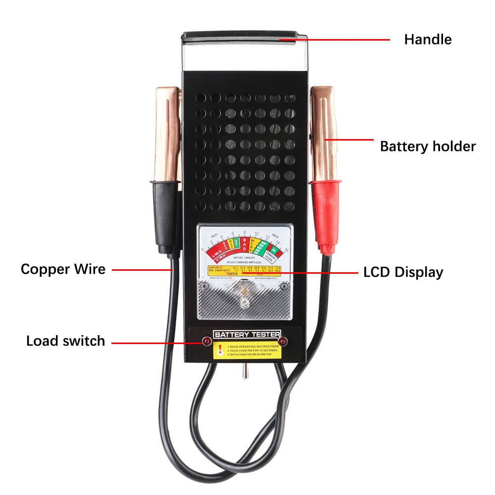 6V 12V Motorcycle Battery Tester Boat Battery Load Discharge Detector Auto Car Truck Accumulator Storage Cell Diagnostic Tools